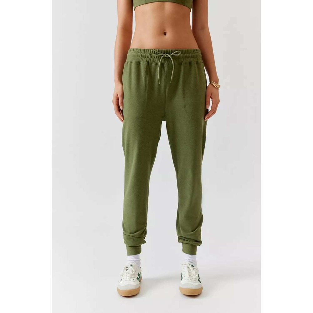 Beyond Yoga Spacedye Commuter Midi Jogger Pant Olive Green Heather Large